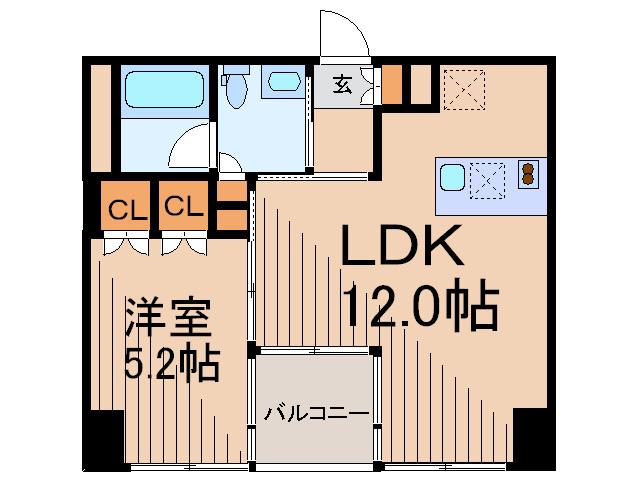 レグノ・プレミア高輪(1LDK/4階)の間取り写真