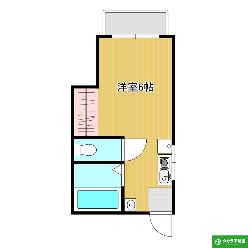 田辺コーポ(1K/1階)の間取り写真