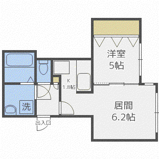 植物園テラス(1LDK/4階)の間取り写真