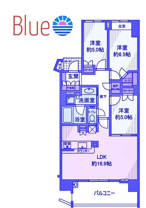 プラウド藤沢ウエスト(3LDK/6階)の間取り写真