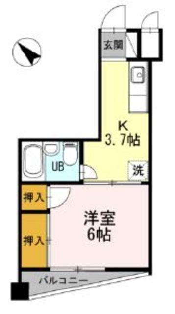 マ・メゾン赤塚(1K/3階)の間取り写真