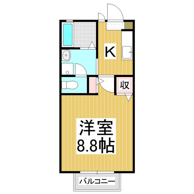 マルシェMIMURA C(1K/1階)の間取り写真