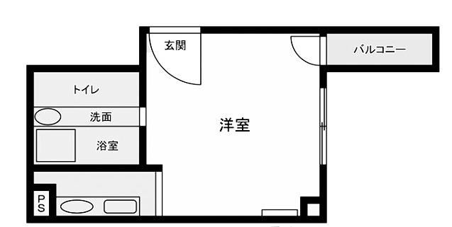 木屋町不動ビル(ワンルーム/3階)の間取り写真