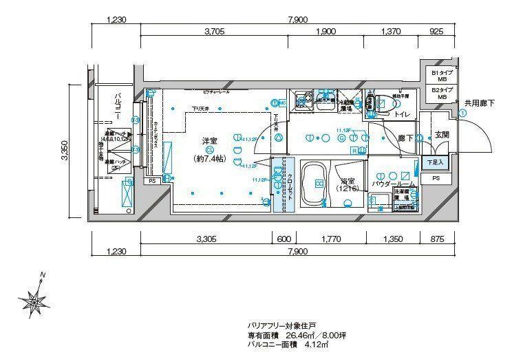 メインステージ板橋本町駅前II(1K/5階)の間取り写真