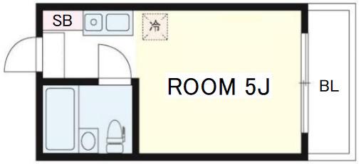 パステル小山(ワンルーム/3階)の間取り写真