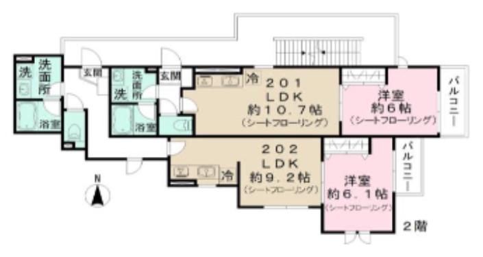 シェール東武練馬(1LDK/3階)の間取り写真