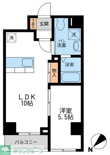 JMFレジデンス新横浜(1LDK/6階)の間取り写真