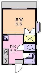 ドエル山崎1(1DK/1階)の間取り写真