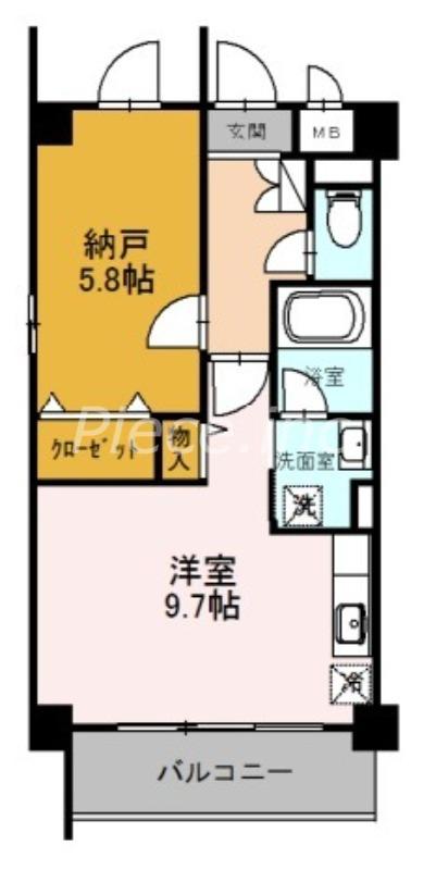 サンロード新和弐番館(1LDK/1階)の間取り写真
