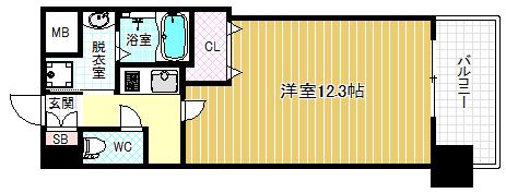 O・G・SFUKUSHIMA(1K/8階)の間取り写真