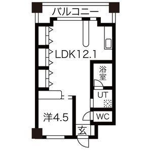 名星ビル(ワンルーム/4階)の間取り写真