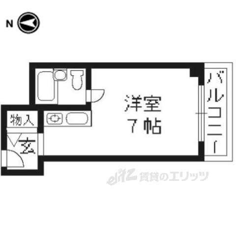 ガルテン(ワンルーム/2階)の間取り写真