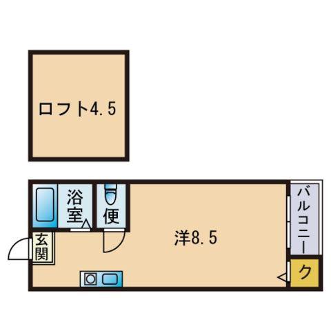 アネックス大濠(ワンルーム/1階)の間取り写真