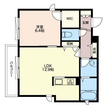 アクア田端(1LDK/2階)の間取り写真