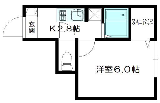 ラフィネ(1K/1階)の間取り写真