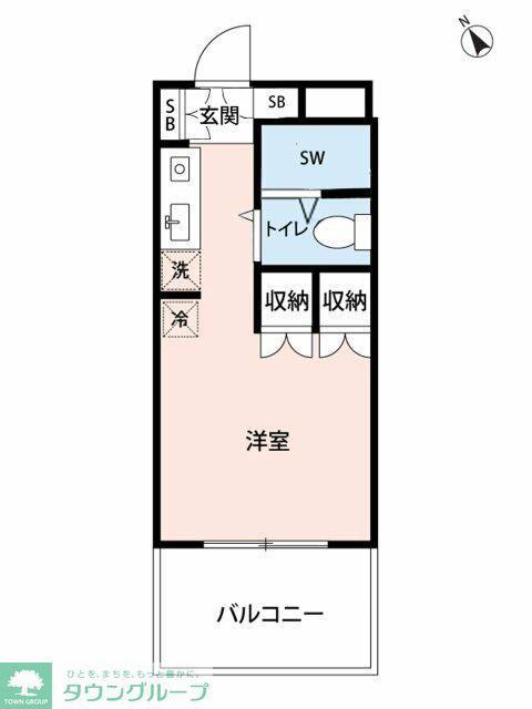 マイナビSTAYパレス横浜日吉(ワンルーム/1階)の間取り写真