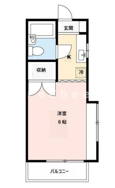 ヤマハハイツ(1K/1階)の間取り写真