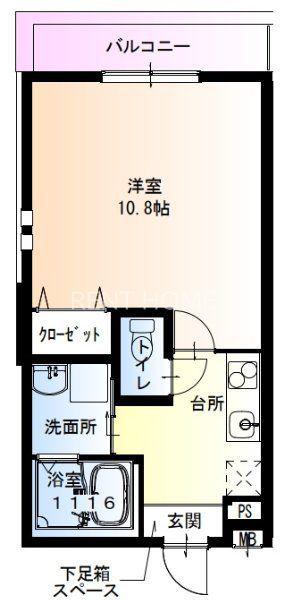 フジパレス小阪II番館(1K/3階)の間取り写真