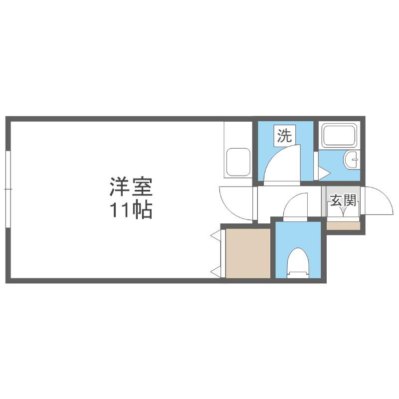 TDKビル(ワンルーム/3階)の間取り写真