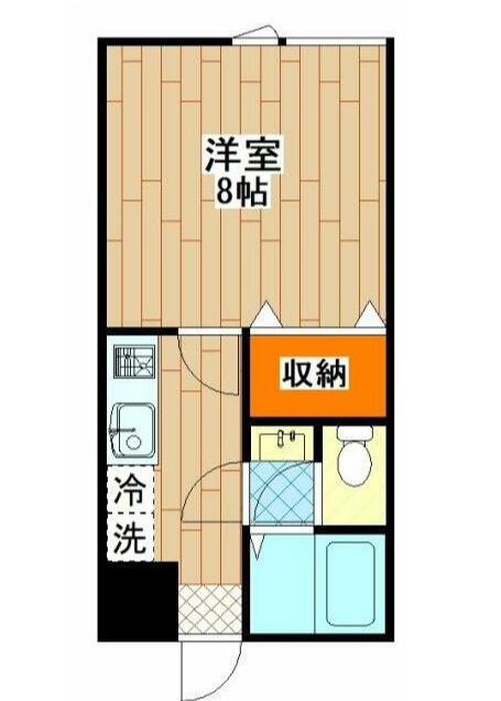 ウイング古屋II(1K/2階)の間取り写真