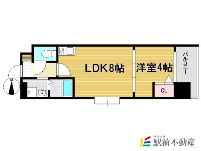 アミューゼ博多(1LDK/10階)の間取り写真
