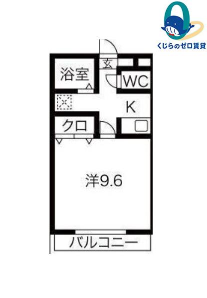 大林ハウス(1K/2階)の間取り写真