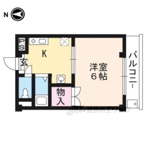 エクセルシアー(1K/3階)の間取り写真