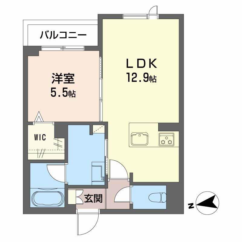 FORENA(1LDK/2階)の間取り写真