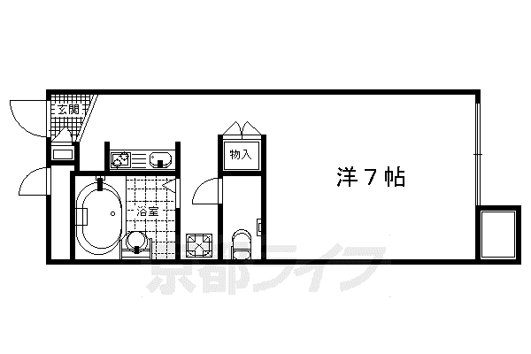 レオパレスシェルクール(1K/1階)の間取り写真