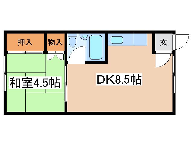 コーポ88(1DK/1階)の間取り写真