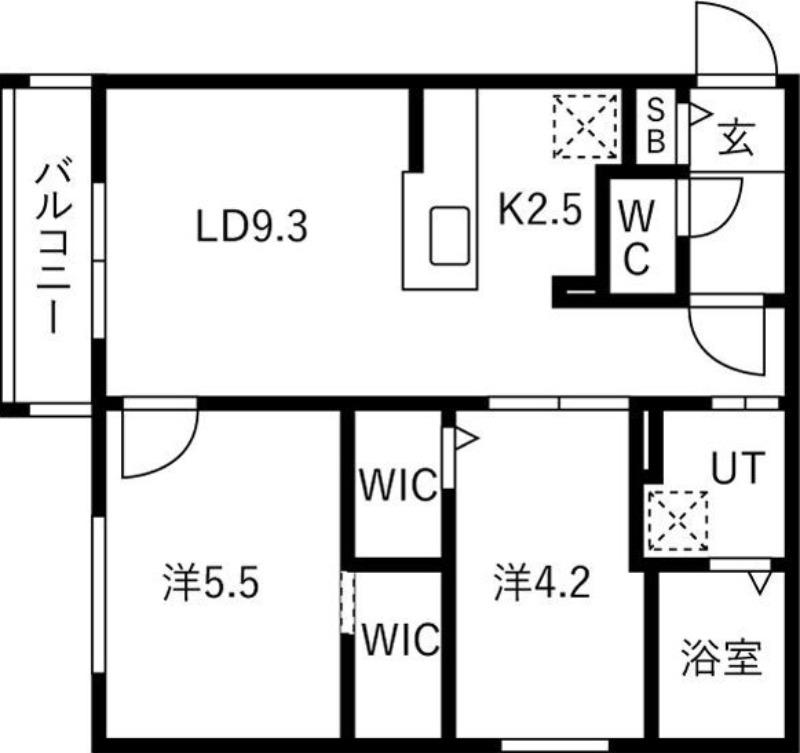 リコルドアーツ(2LDK/2階)の間取り写真