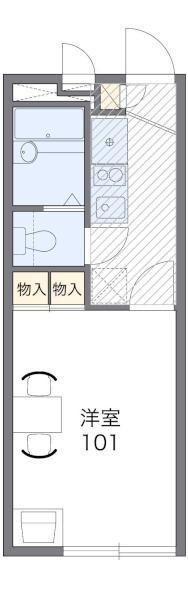レオパレス柳(1K/1階)の間取り写真