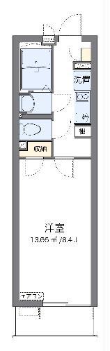 クレイノ八潮(1K/2階)の間取り写真