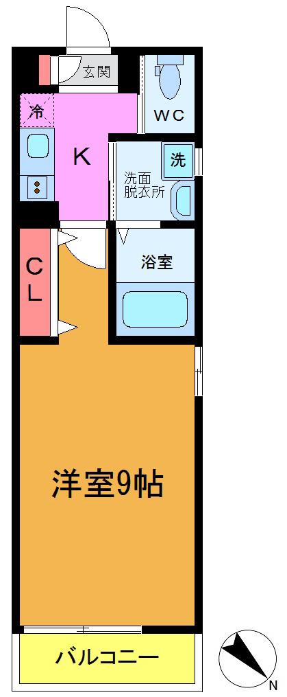 URBAN(1K/3階)の間取り写真