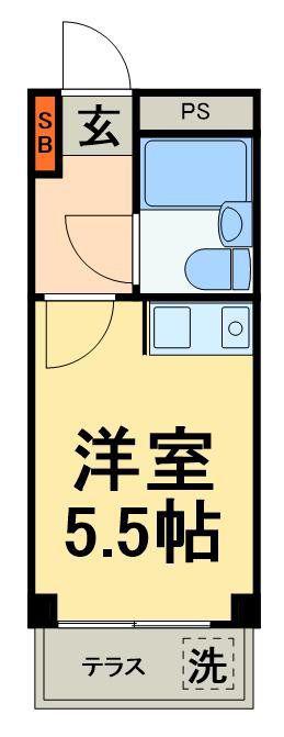 ロフティー北習志野(ワンルーム/1階)の間取り写真