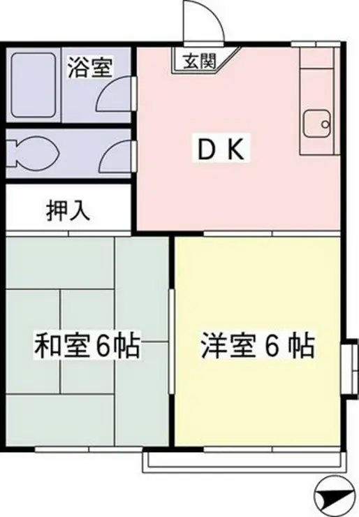 中村アパート 1階階 間取り