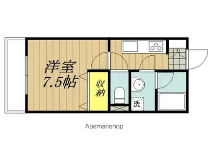 エスポワール真和(1K/1階)の間取り写真