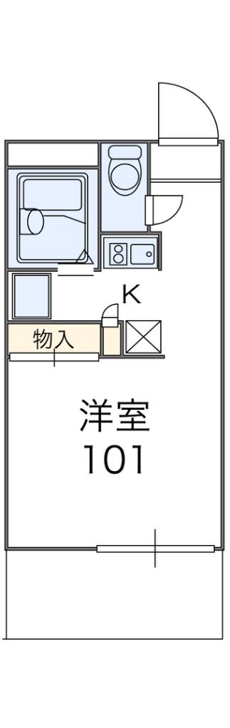 レオパレスヴィラ(1K/1階)の間取り写真