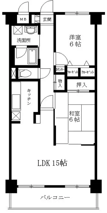 エランドールけやき 2階階 間取り