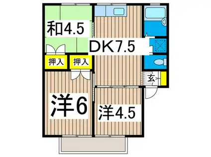 ミユキハイツ(3DK/1階)の間取り写真