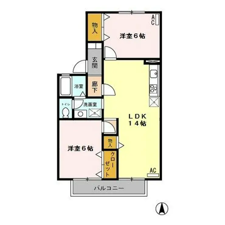 アネックス山王 2階階 間取り