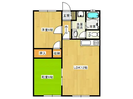 パストラルコート(2LDK/4階)の間取り写真