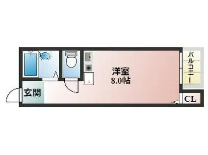 ピア小阪(ワンルーム/4階)の間取り写真