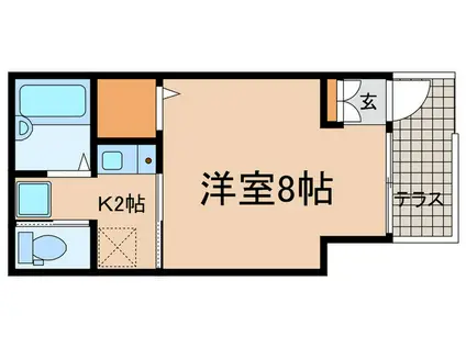 メゾン・ド・てるるII(1K/1階)の間取り写真