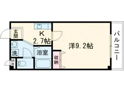 メゾンKAGURA(1K/2階)の間取り写真