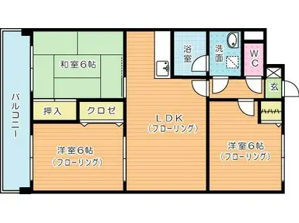 ソフィア(3LDK/4階)の間取り写真