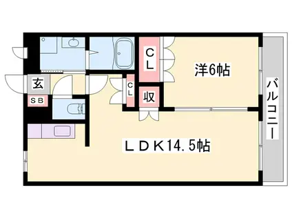 ファームヴィレッジ・やしろI(1LDK/2階)の間取り写真