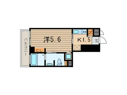 横浜翠葉ビルディング1(1K/8階)の間取り写真