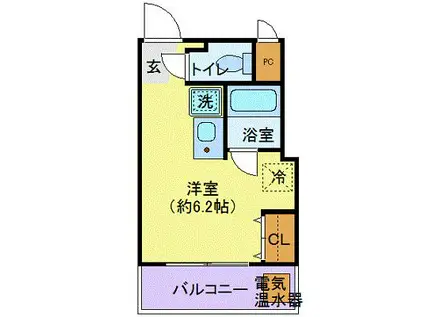 片平ブラボン(ワンルーム/3階)の間取り写真