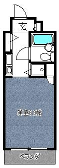 グリーンプラザ東あずま(ワンルーム/8階)の間取り写真